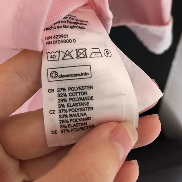 Pink H&M Button Down - US 10 - Picture 6 of 7